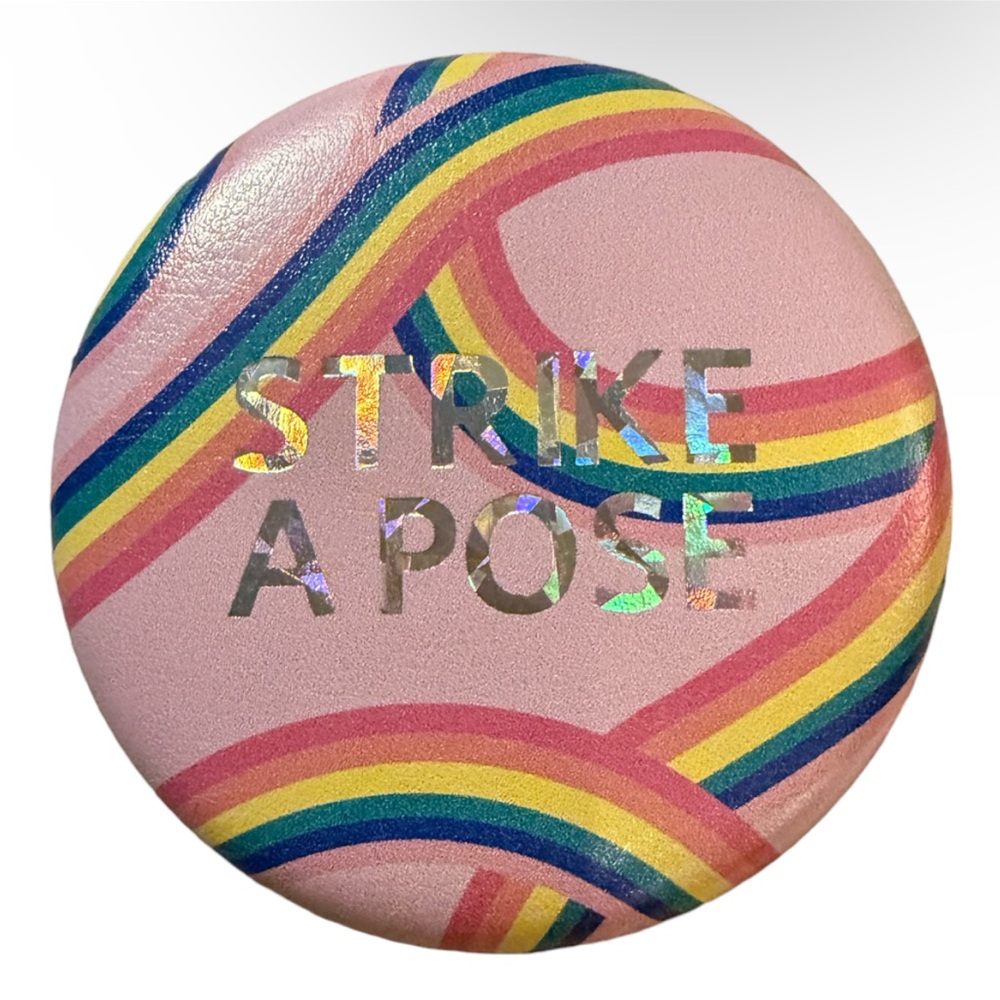 Double Sided Compact Mirror Strike A Pose Compact Makeup Bag Beauty Glam Mirror - Picture 3 of 8